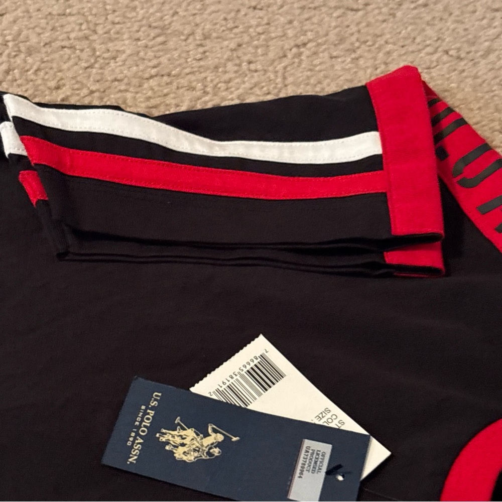 NEW W/tag Polo Assn. Big Pony #3 Navy, Red Trim T-Shirt Short Sleeve Size Small - Picture 13 of 15